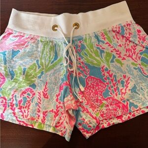 Lilly Pulitzer Pink and Blue Pull-on Shorts